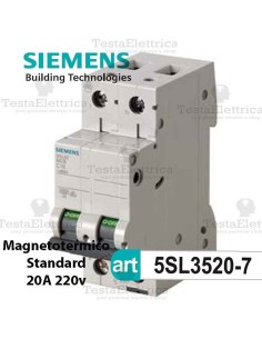 Interruttore magnetotermico 20A  220V Siemens