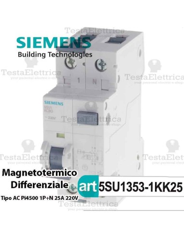 Interruttore Magnetotermico Differenziale 25A  220V Bticino