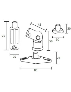 Coppia di staffe per casse acustiche universale  Gbs 2
