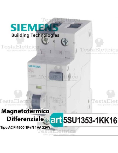 Interruttore Magnetotermico Differenziale 16A  220V Bticino