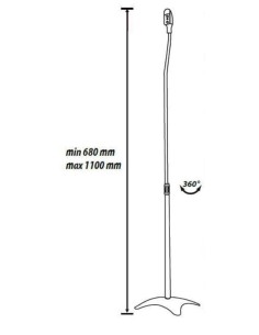 Coppia di staffe per casse acustiche universale da terra Gbs 2