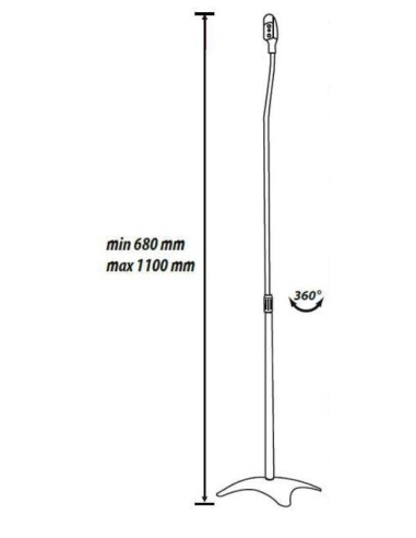 Coppia di staffe per casse acustiche universale da terra Gbs