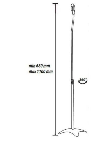 Coppia di staffe per casse acustiche universale da terra Gbs