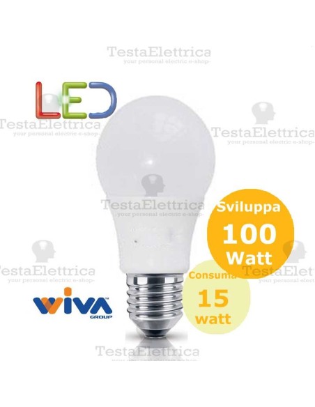 Lampadina a led  goccia 15 Watt E27 Basic Wiva