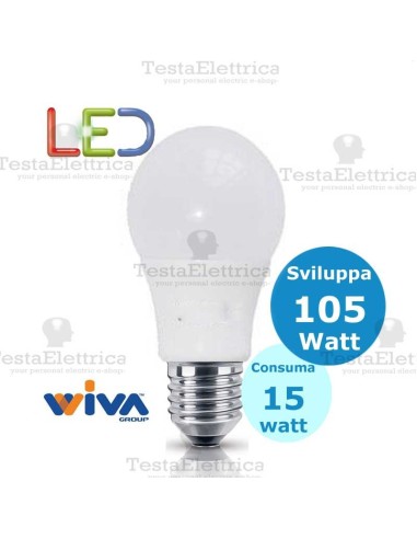 Lampadina a led  goccia 15 Watt E27 Basic Wiva