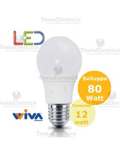 Lampadina a led  goccia 12 Watt E27 Basic Wiva 2
