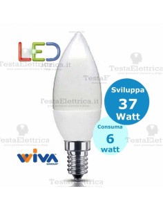 Lampadina a Led Oliva 6 Watt E14 Basic Wiva