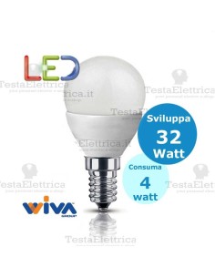 Lampadina a led Sfera Opale 4w E14 Wiva