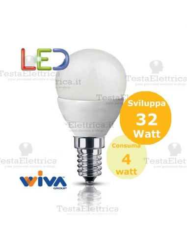 Lampadina a led Sfera Opale 4w E14 Wiva