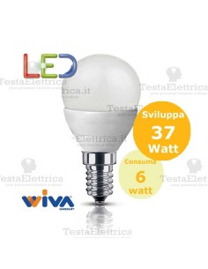 Lampadina a led Sfera Opale 6w E14 Wiva 2