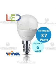 Lampadina a led Sfera Opale 6w E14 Wiva