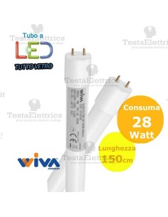 Tubo a led 150 cm 28 watt Led Tube Glass Wiva 2