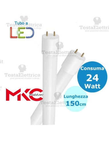Tubo a led 150 cm 24 watt PVC Melchioni