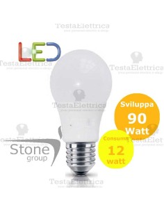 Lampadina a led goccia 12 Watt E27 Stone 2