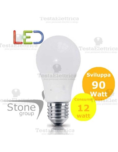 Lampadina a led goccia 12 Watt E27 Stone