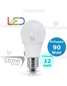 Lampadina a led goccia 12 Watt E27 Stone