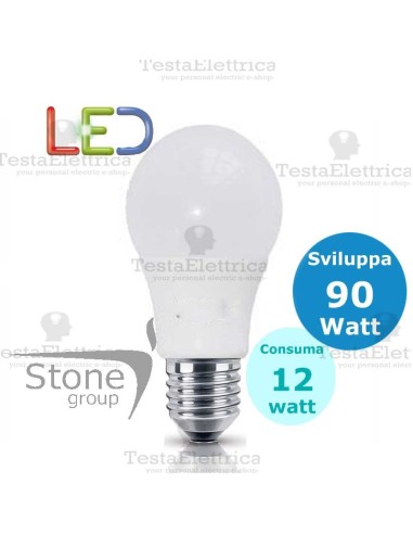 Lampadina a led goccia 12 Watt E27 Stone