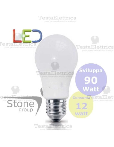 Lampadina a led goccia 12 Watt E27 Stone