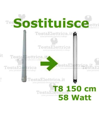 Tubo a led 150 cm 24 watt PVC Melchioni
