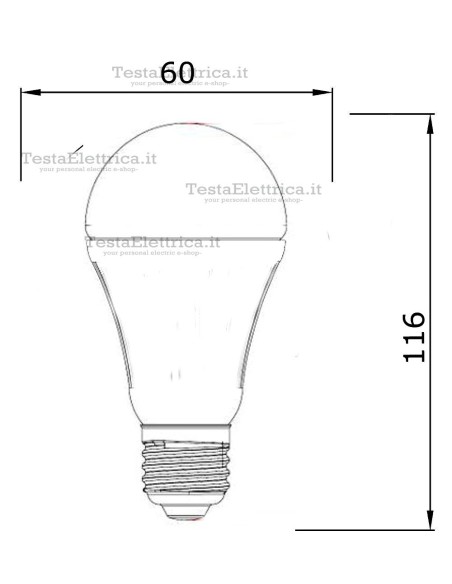 Lampadina a led  goccia 12 Watt E27 Gbc