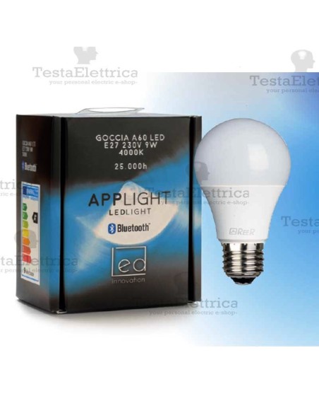 Lampadina a led Bluetooth 9W 4000K E27 ReeR
