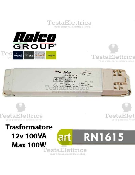 Trasformatore elettromeccanico 12v 100VA Slim 100 Relco