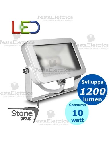 Faro a Led 10 watt Cornice Bianca Stone