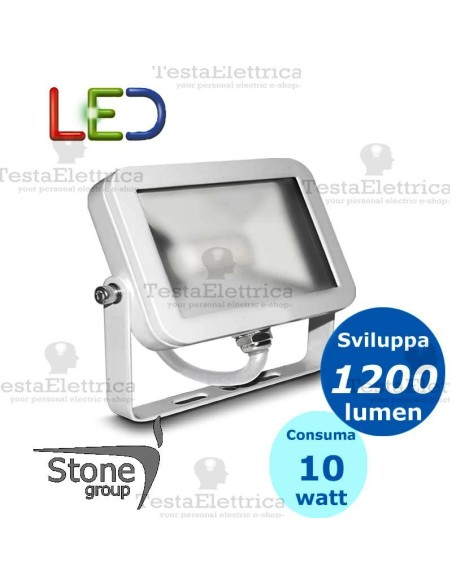 Faro a Led 10 watt Cornice Bianca Stone