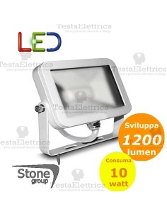 Faro a Led 10 watt Cornice Bianca Stone 2