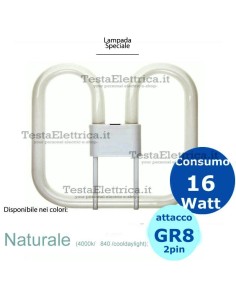 Lampada 2d 16W GR8 2 pin Gemini