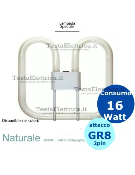 Lampada 2d 16W GR8 2 pin Gemini
