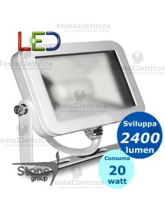 Faro a Led 20 watt Cornice Bianca Stone