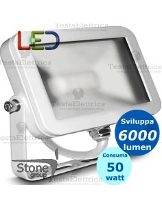 Faro a Led 50 watt Cornice Bianca Stone
