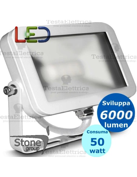 Faro a Led 50 watt Cornice Bianca Stone