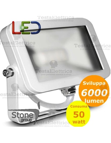 Faro a Led 50 watt Cornice Bianca Stone