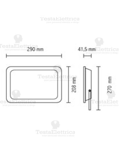 Faro a Led 50 watt Cornice Silver Stone