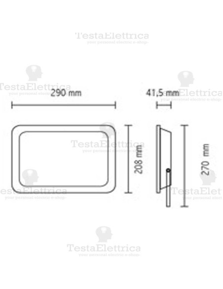 Faro a Led 50 watt Cornice Silver Stone