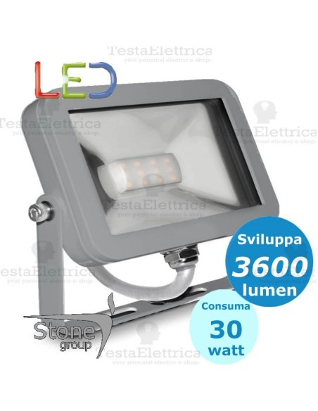 Faro a Led 30 watt Cornice Bianca Stone