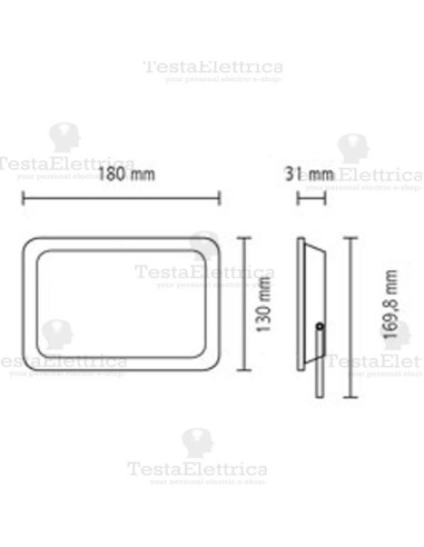 Faro a Led 20 watt Cornice Siver Stone