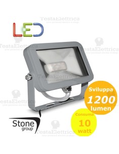 Faro a Led 10 watt Cornice Silver Stone 2