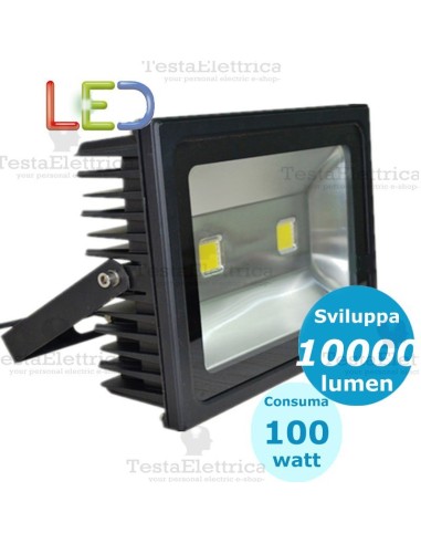Faro a Led 100 watt nero DGK