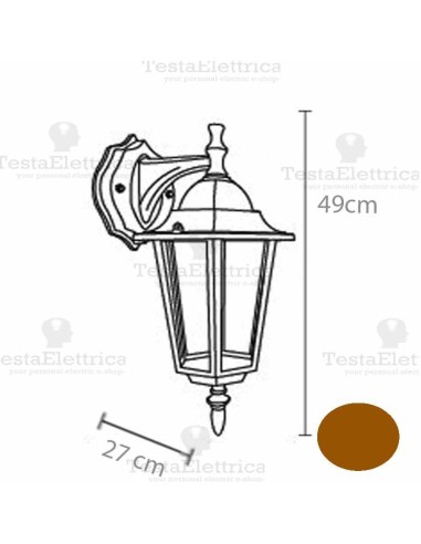 Lanterna per esterno attaco E27 IP44
