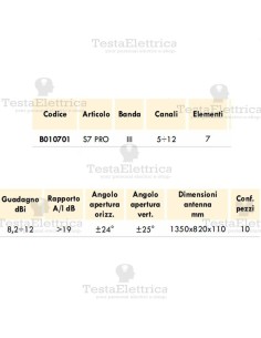 antenna DTT VHF III Banda S7 PRO CBvichy 2