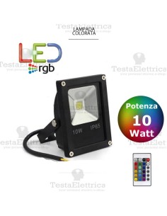 Faro a Led RGB slim 10 watt 