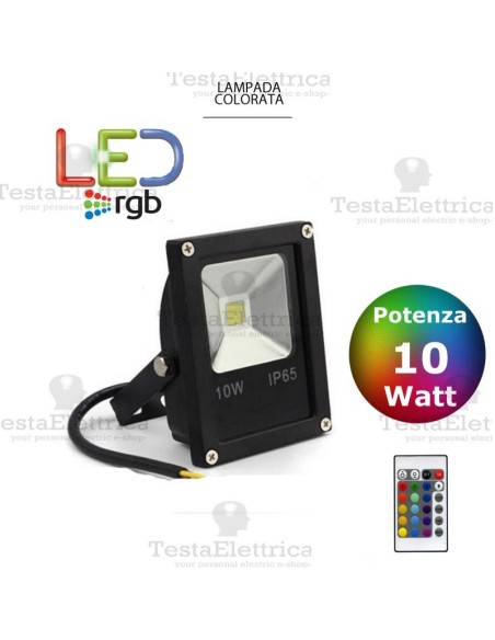 Faro a Led RGB slim 10 watt 