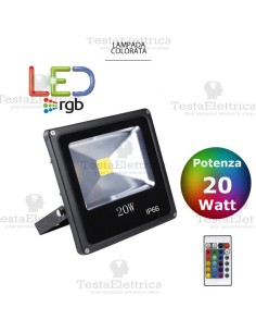 Faro a Led RGB slim 20 watt 
