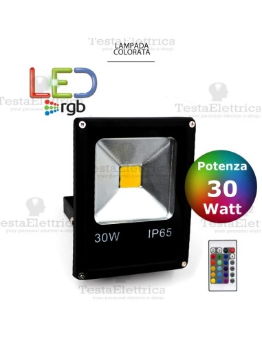 Faro a Led RGB slim 30 watt 