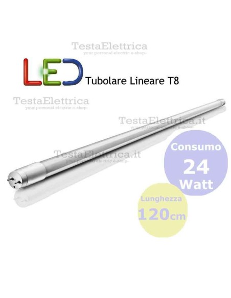 Tubo a led 120 cm T8 24 watt Dgk