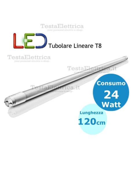 Tubo a led 120 cm T8 24 watt Dgk