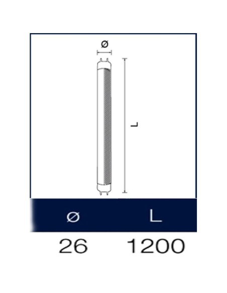 Tubo a led 120 cm T8 24 watt Dgk